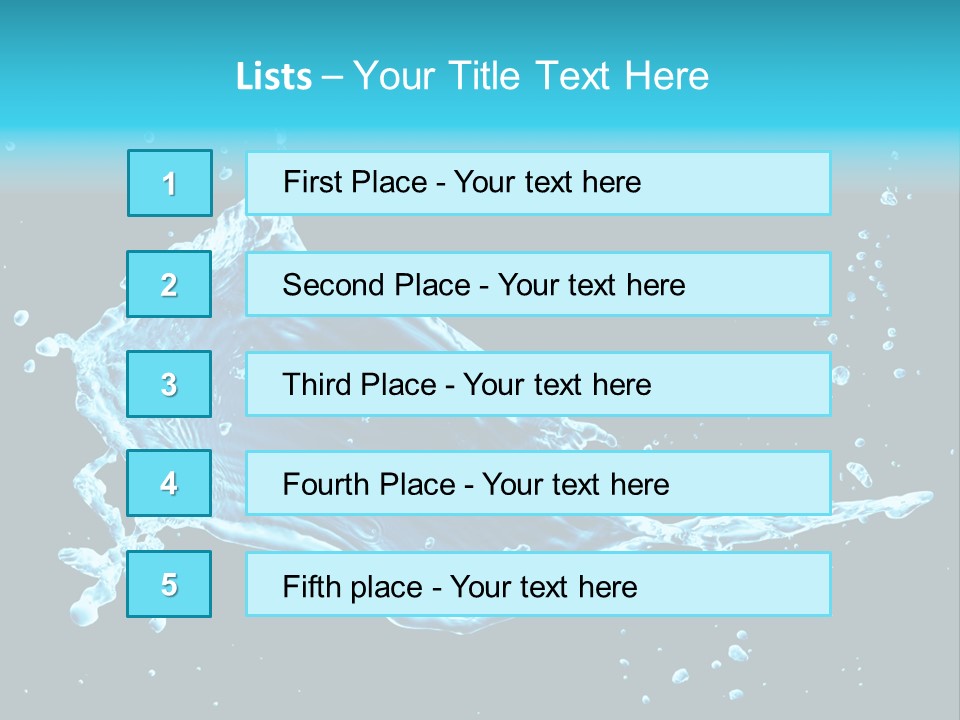 Water Transparent Isolated PowerPoint Template
