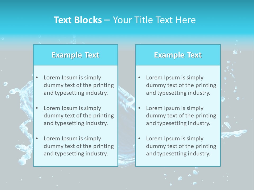 Water Transparent Isolated PowerPoint Template