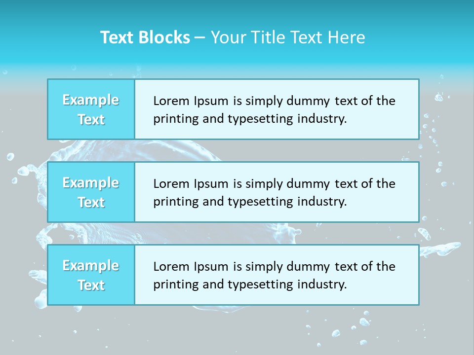 Water Transparent Isolated PowerPoint Template