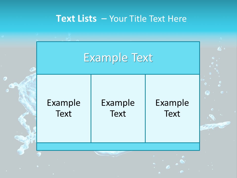 Water Transparent Isolated PowerPoint Template