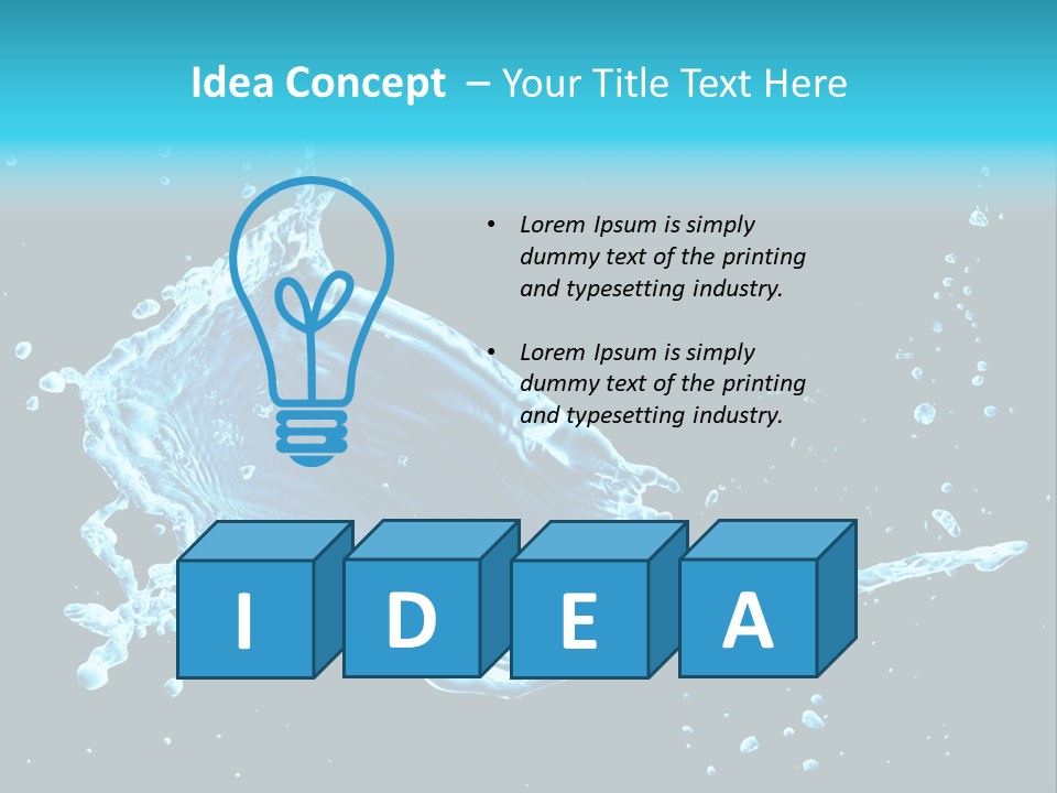 Water Transparent Isolated PowerPoint Template