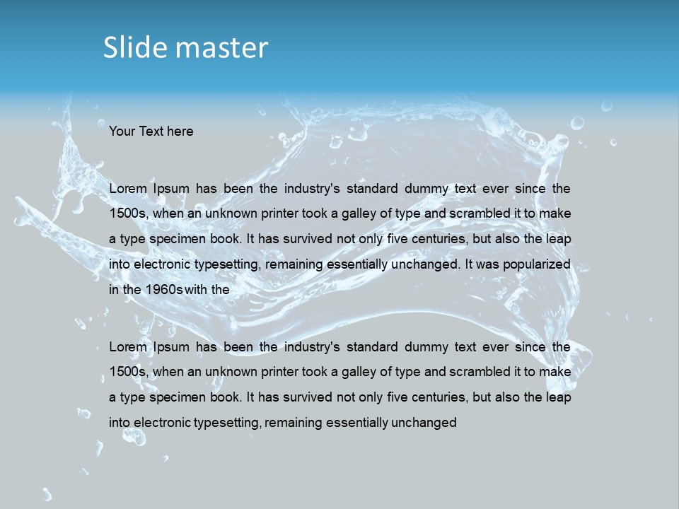 Liquid Ripple Image PowerPoint Template