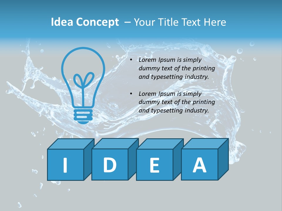 Liquid Ripple Image PowerPoint Template