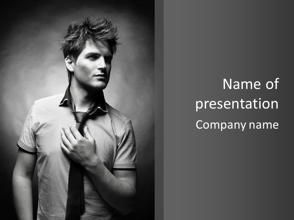 Male Background Single PowerPoint Template