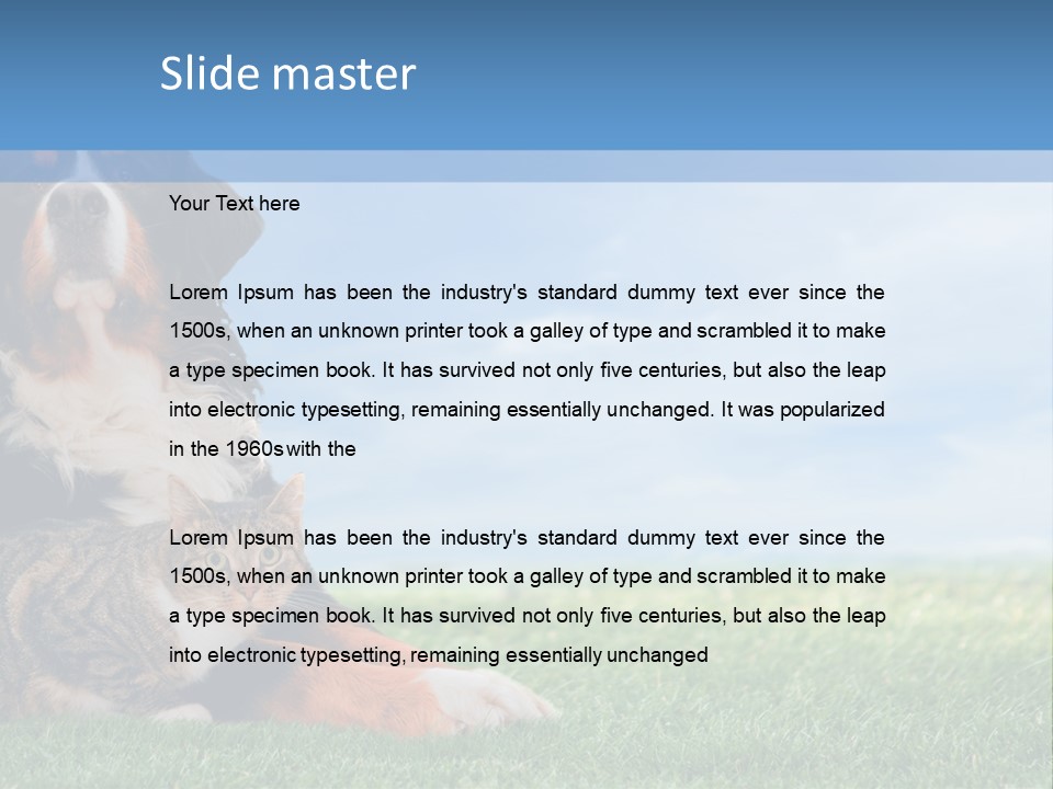 Cute Puppy Spring PowerPoint Template