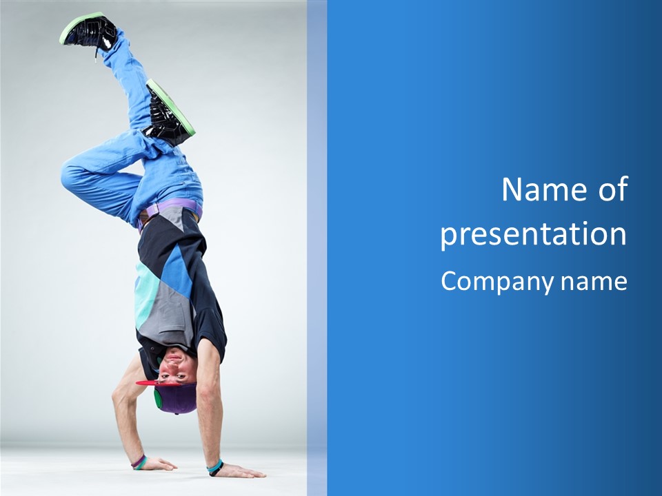 Break Dance Handstand Exercise PowerPoint Template