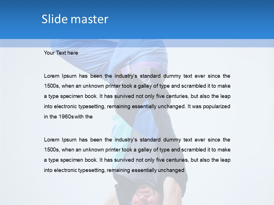 Break Dance Handstand Exercise PowerPoint Template
