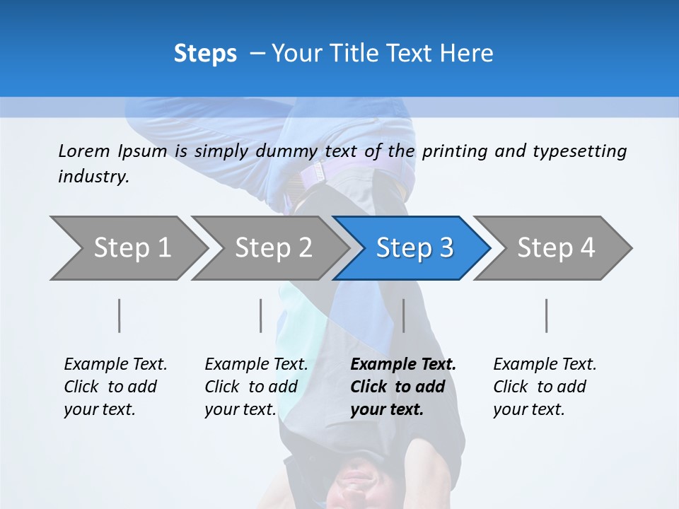 Break Dance Handstand Exercise PowerPoint Template