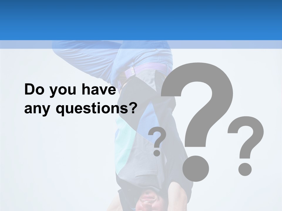 Break Dance Handstand Exercise PowerPoint Template