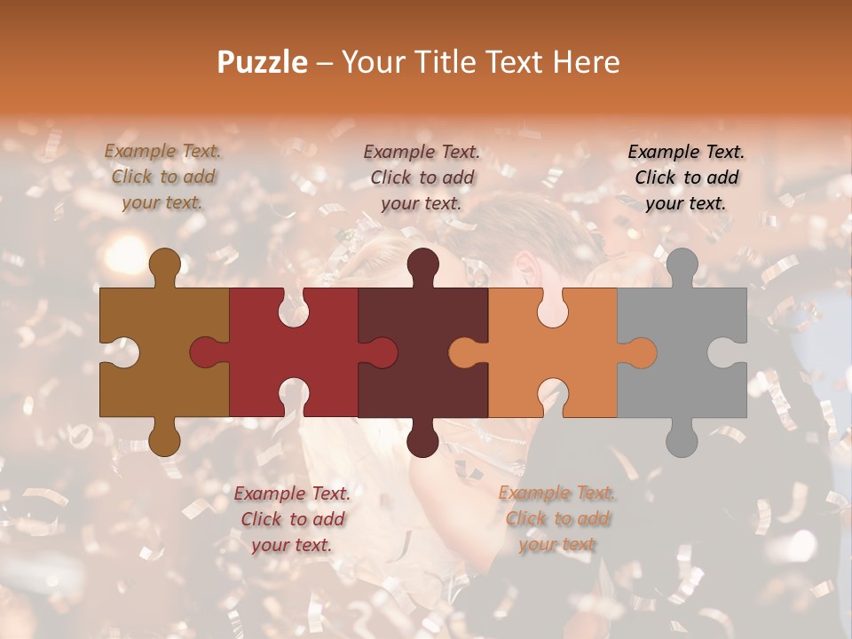 Men Woman Blond PowerPoint Template