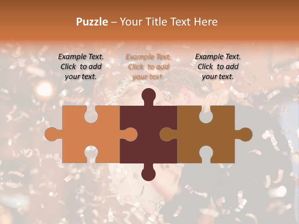 Men Woman Blond PowerPoint Template