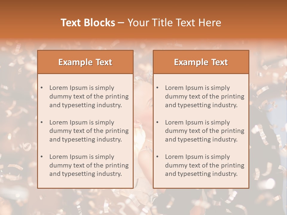 Men Woman Blond PowerPoint Template