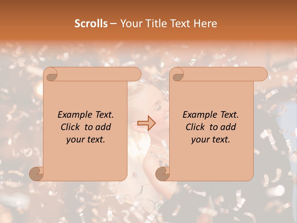Men Woman Blond PowerPoint Template