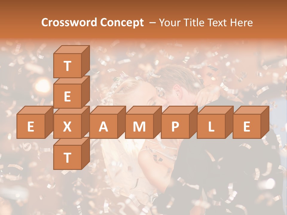 Men Woman Blond PowerPoint Template