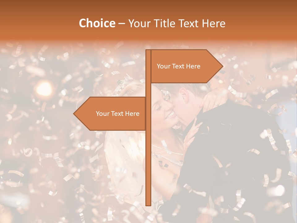 Men Woman Blond PowerPoint Template