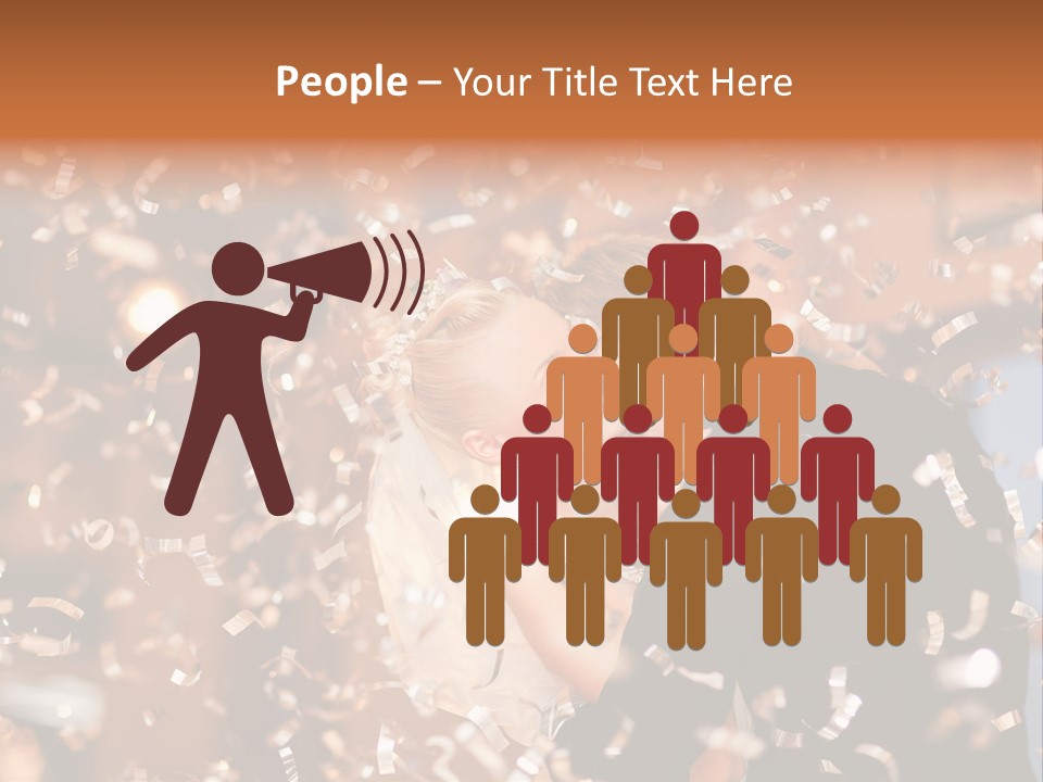 Men Woman Blond PowerPoint Template