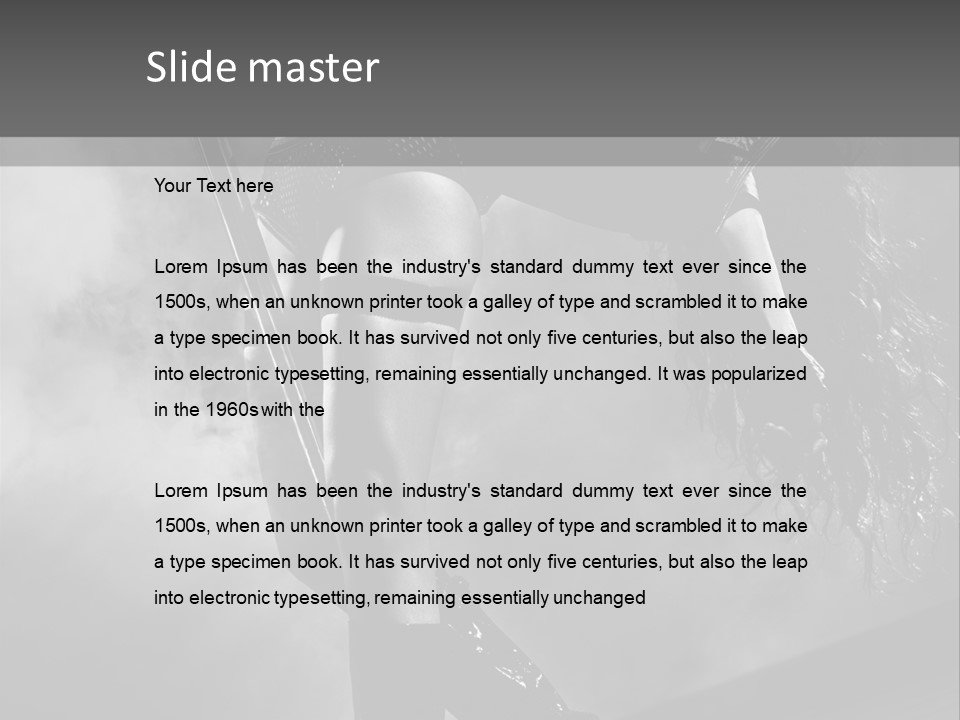 Caucasian Brunette Female PowerPoint Template