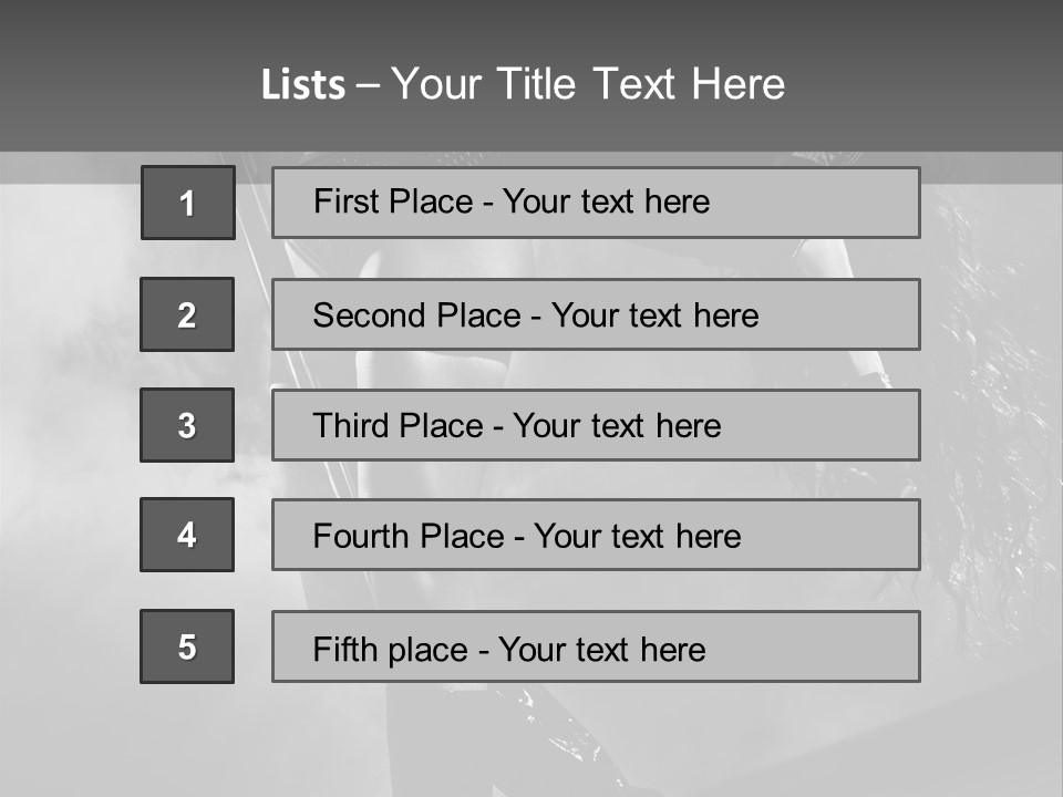 Caucasian Brunette Female PowerPoint Template