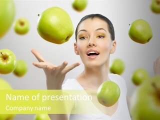 Fruit Food Caucasian PowerPoint Template