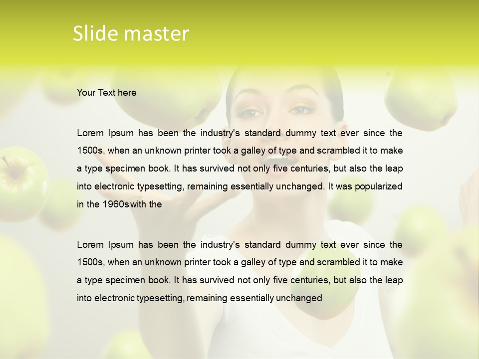 Fruit Food Caucasian PowerPoint Template