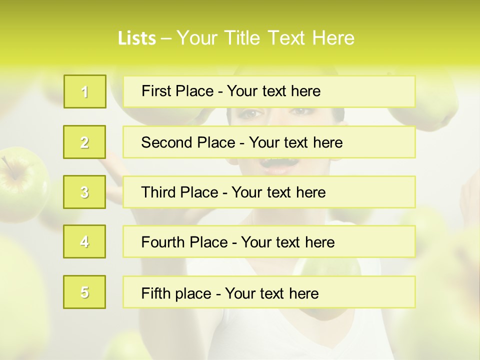 Fruit Food Caucasian PowerPoint Template