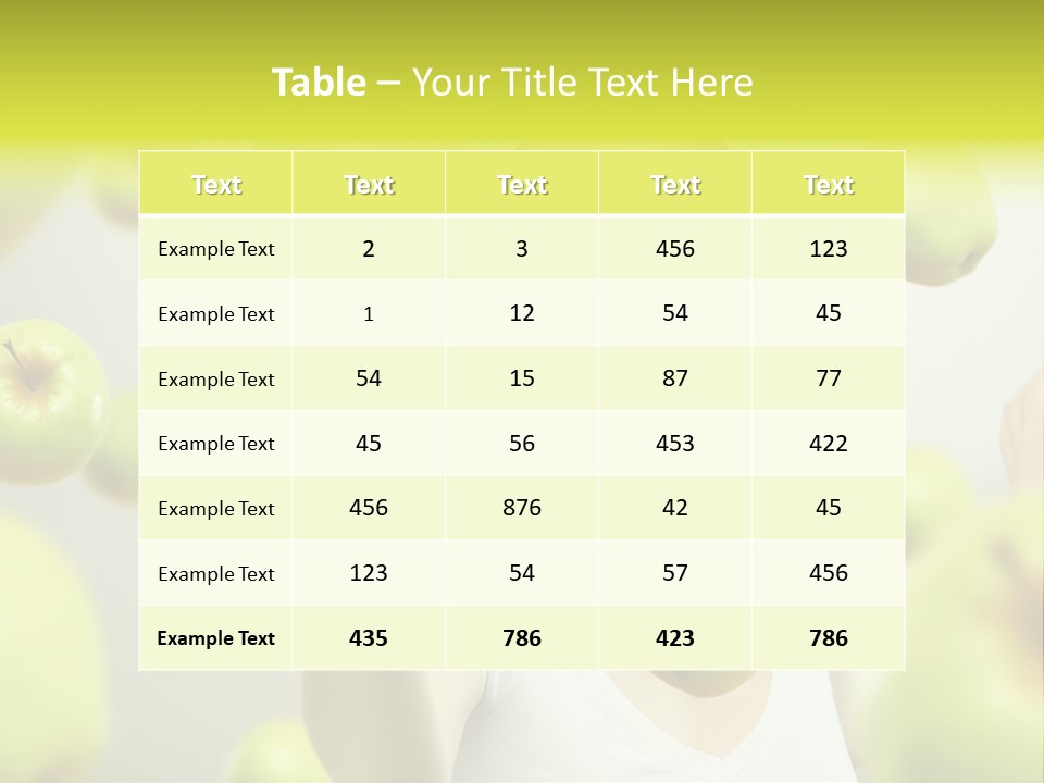 Fruit Food Caucasian PowerPoint Template