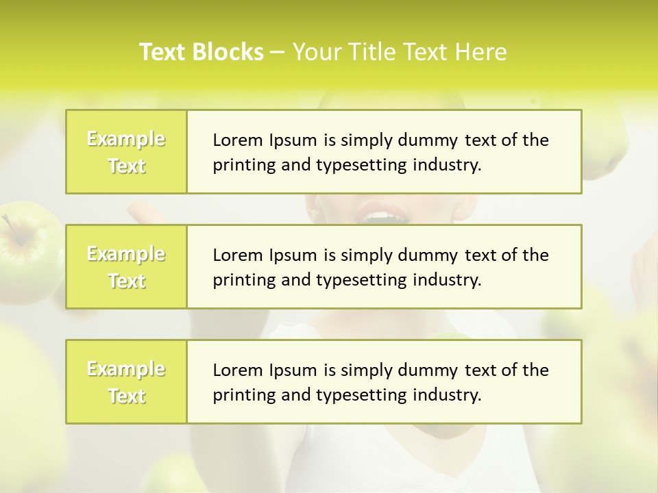 Fruit Food Caucasian PowerPoint Template