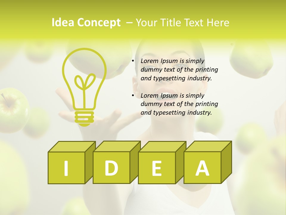 Fruit Food Caucasian PowerPoint Template