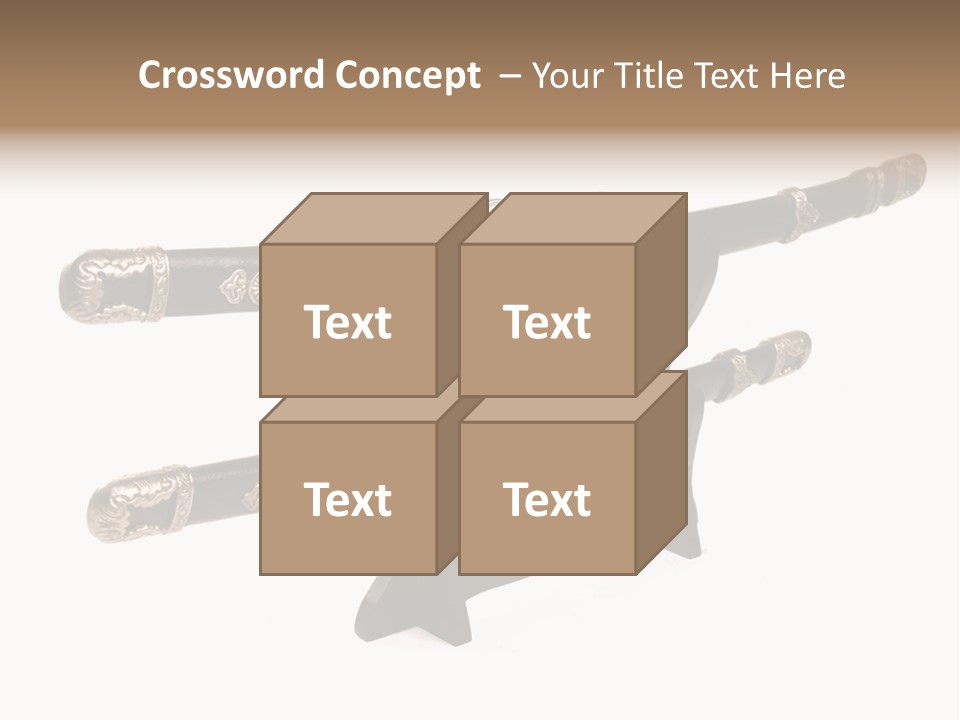Fighting Antique Backsword PowerPoint Template