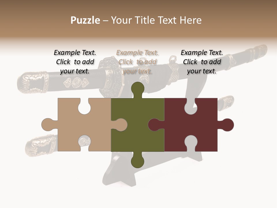 Fighting Antique Backsword PowerPoint Template