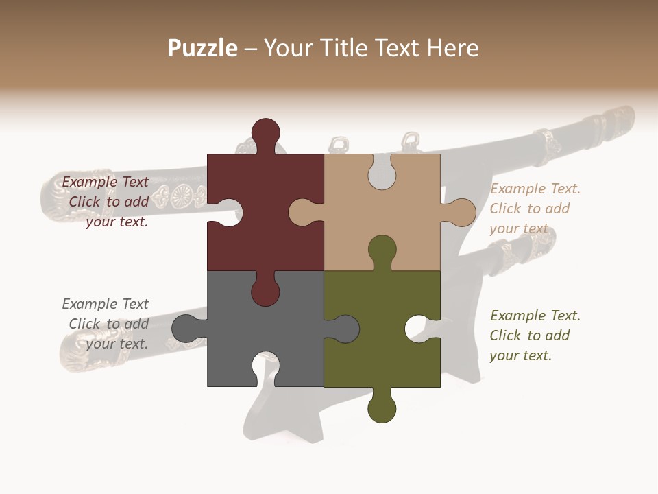 Fighting Antique Backsword PowerPoint Template