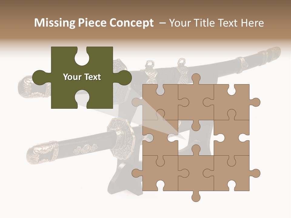 Fighting Antique Backsword PowerPoint Template