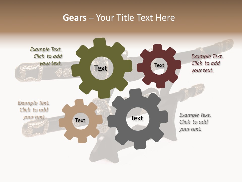 Fighting Antique Backsword PowerPoint Template