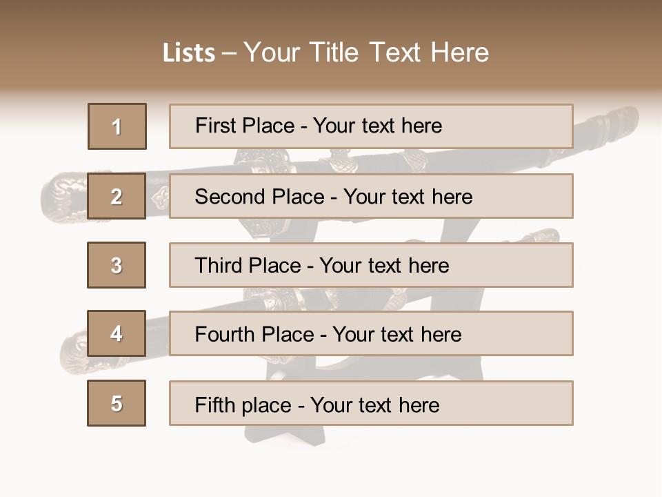 Fighting Antique Backsword PowerPoint Template