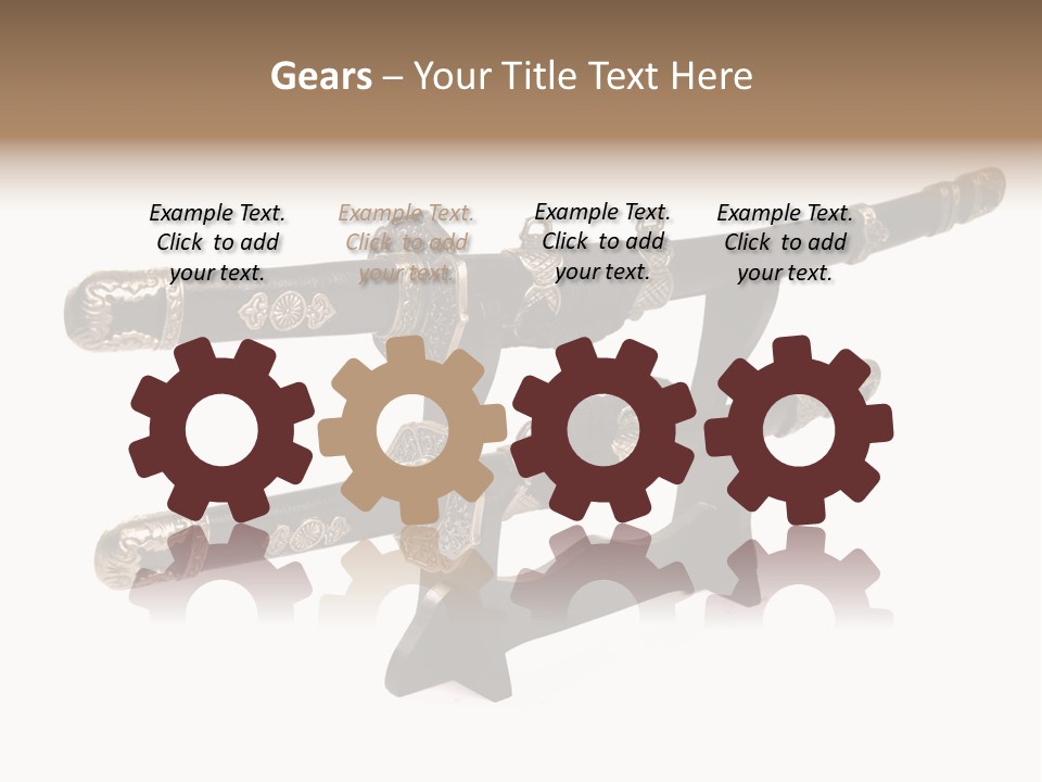 Fighting Antique Backsword PowerPoint Template