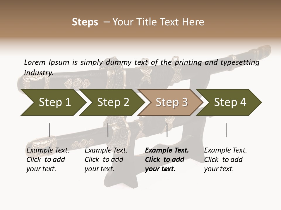 Fighting Antique Backsword PowerPoint Template