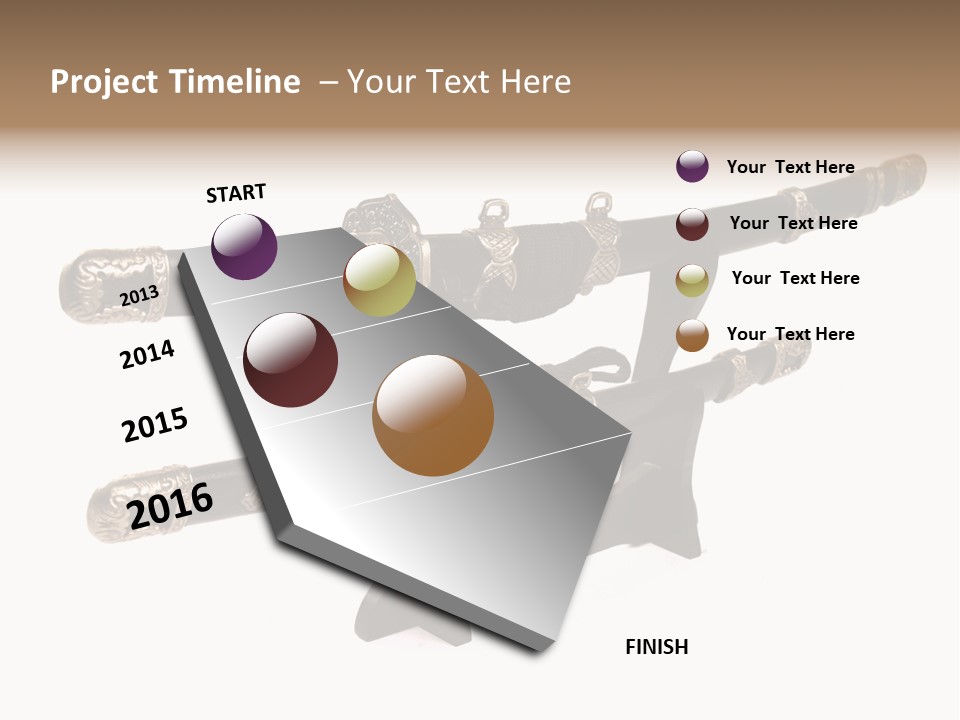 Fighting Antique Backsword PowerPoint Template