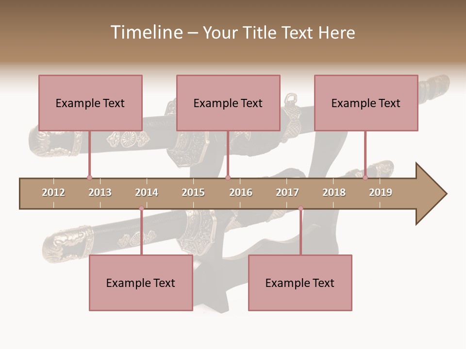 Fighting Antique Backsword PowerPoint Template