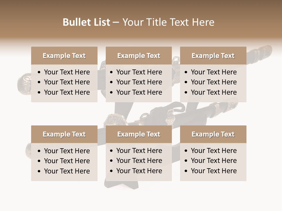 Fighting Antique Backsword PowerPoint Template