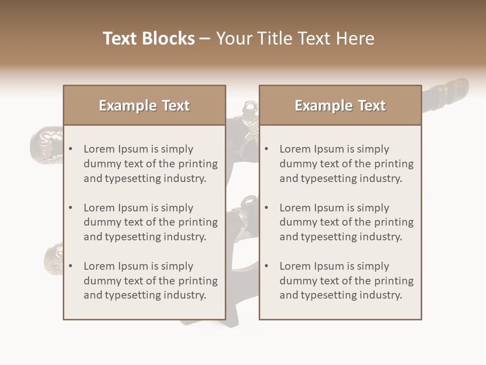 Fighting Antique Backsword PowerPoint Template