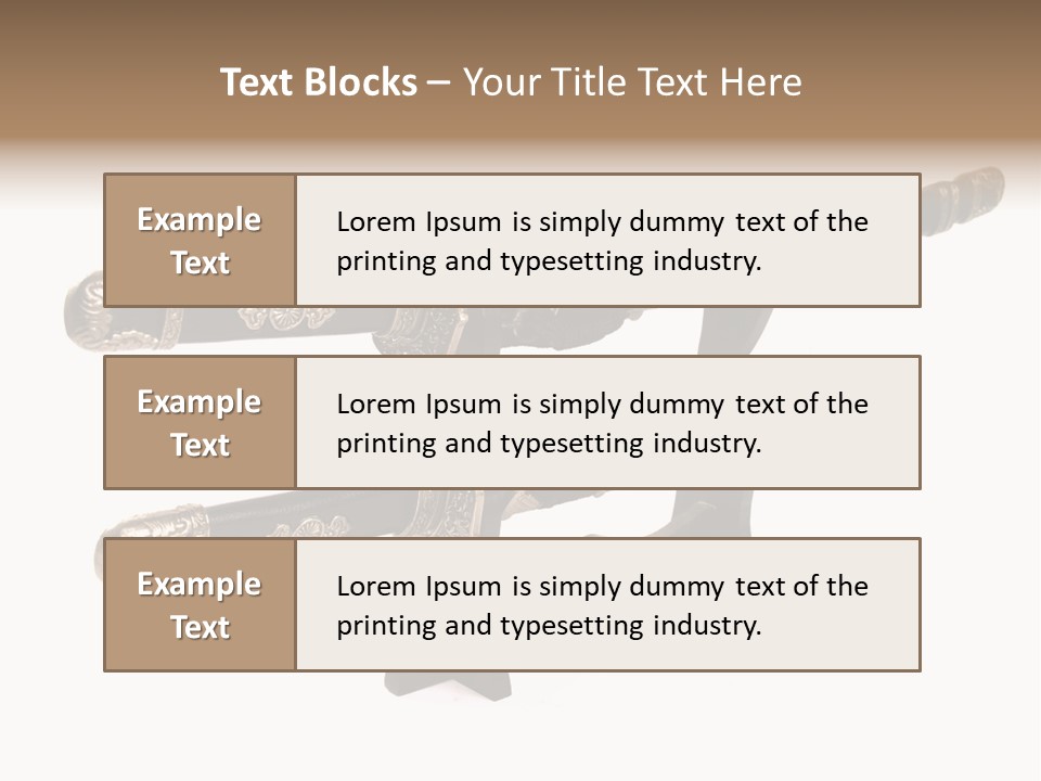 Fighting Antique Backsword PowerPoint Template