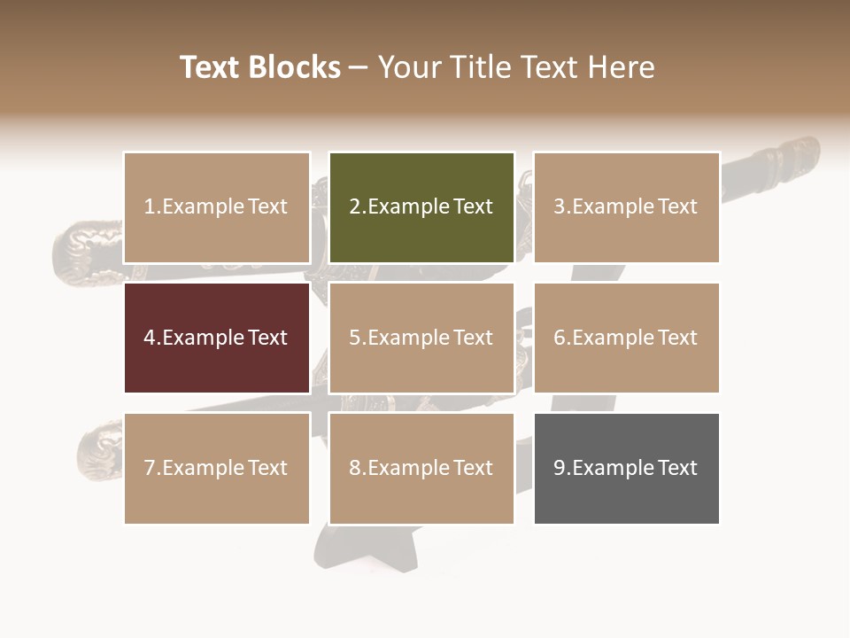 Fighting Antique Backsword PowerPoint Template