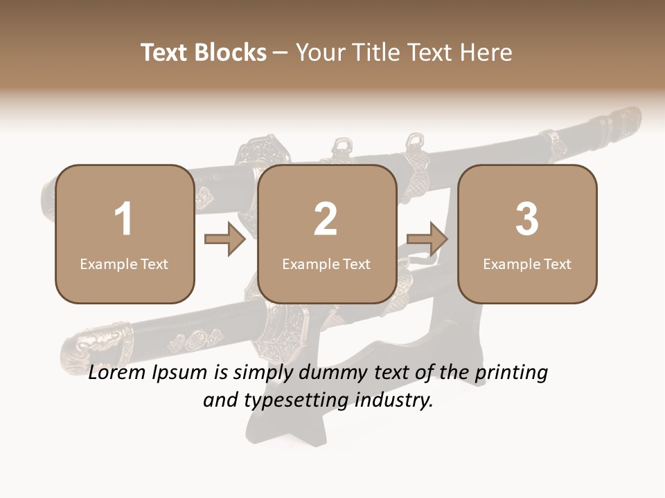 Fighting Antique Backsword PowerPoint Template