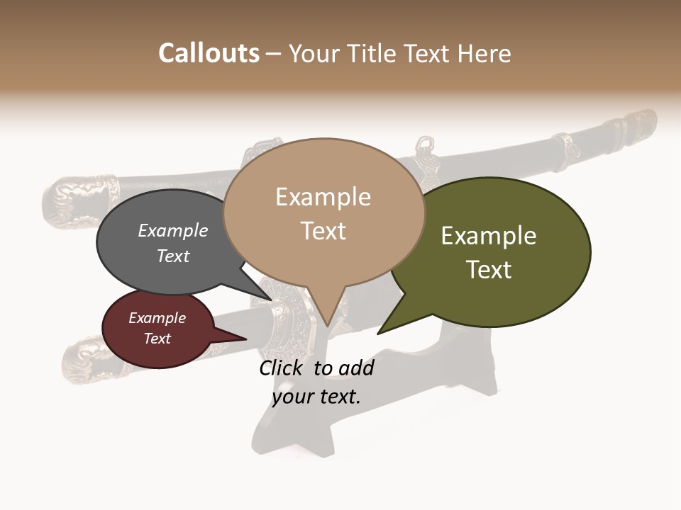 Fighting Antique Backsword PowerPoint Template