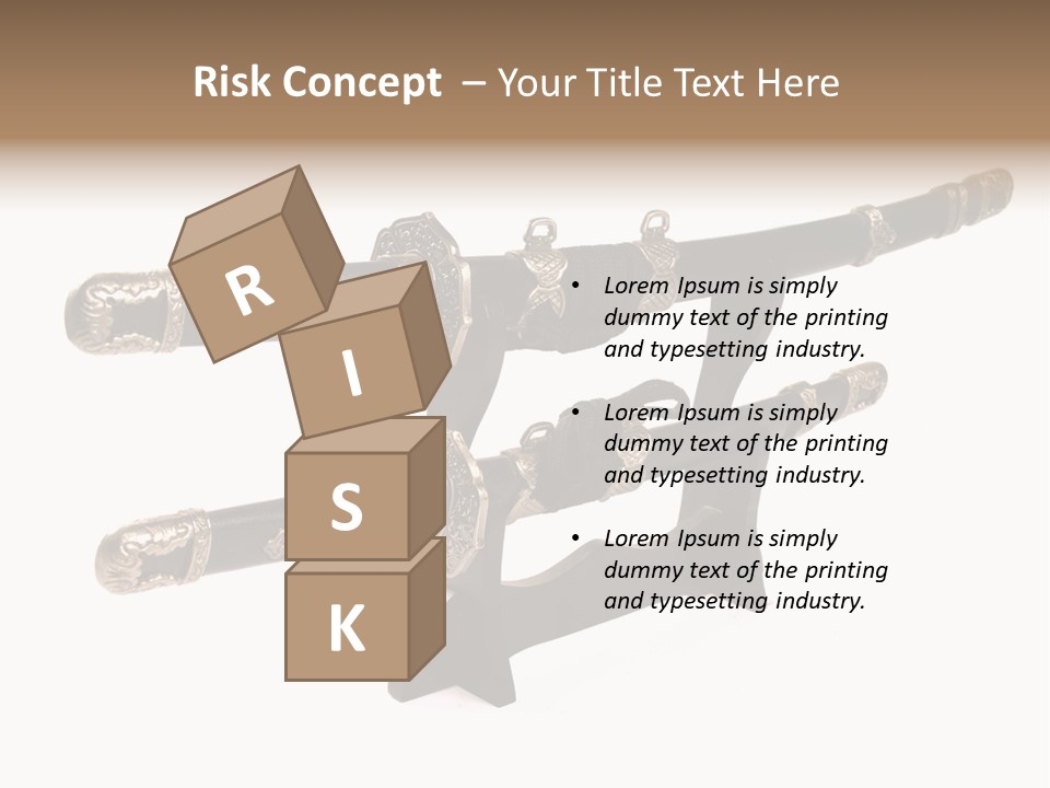 Fighting Antique Backsword PowerPoint Template