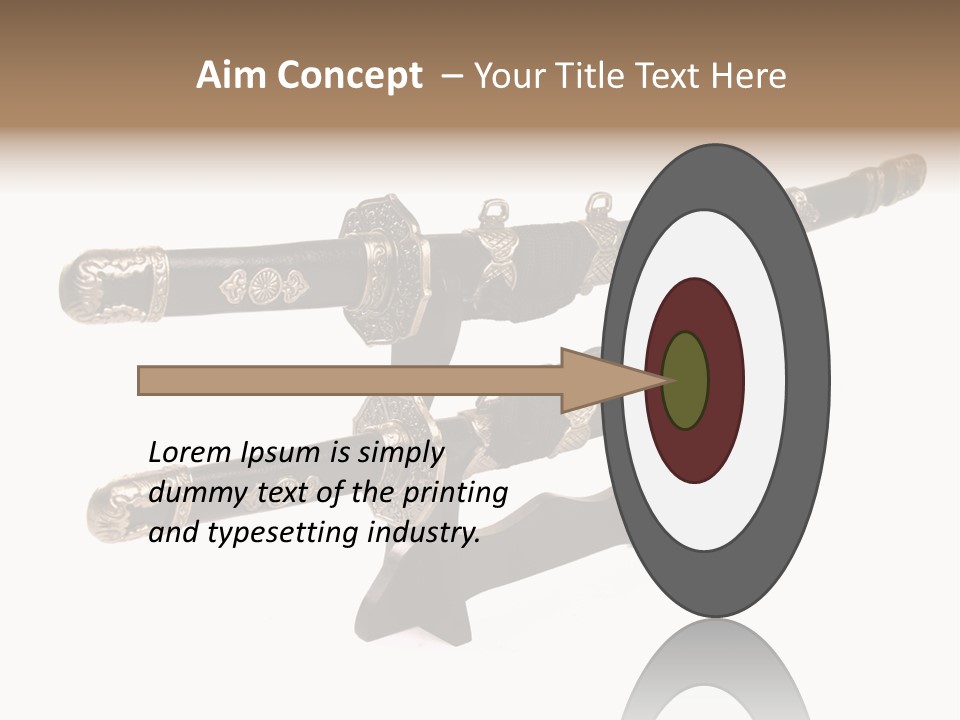 Fighting Antique Backsword PowerPoint Template