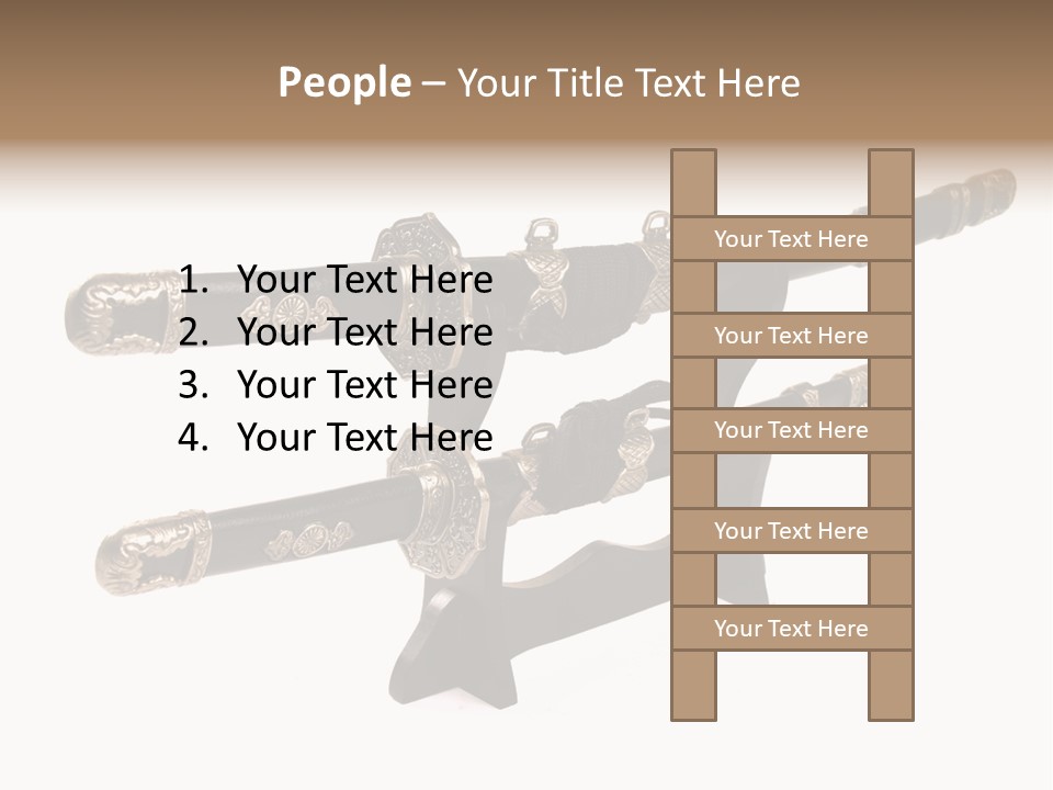 Fighting Antique Backsword PowerPoint Template