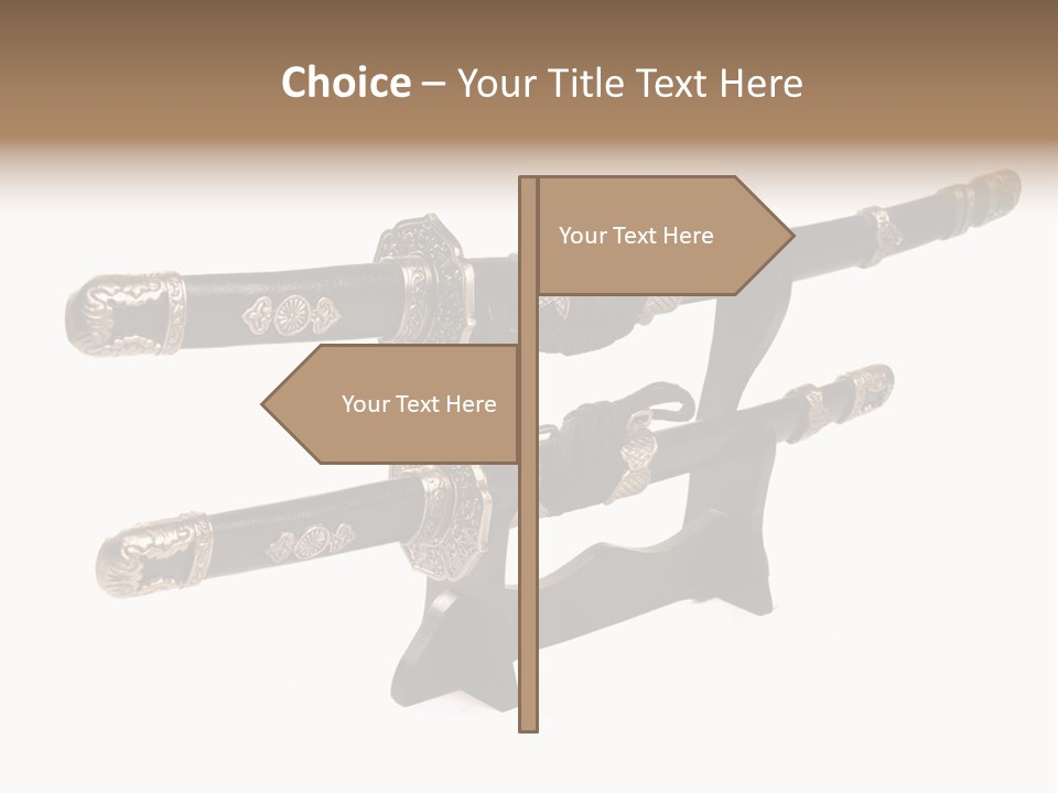 Fighting Antique Backsword PowerPoint Template