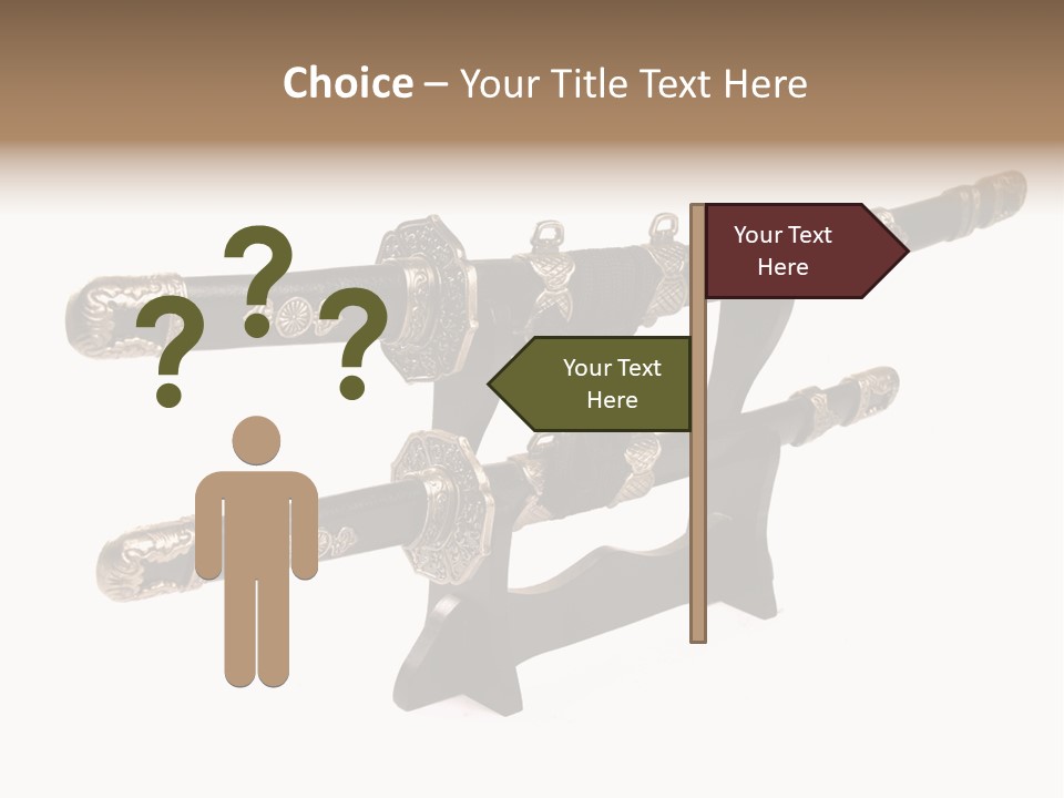Fighting Antique Backsword PowerPoint Template