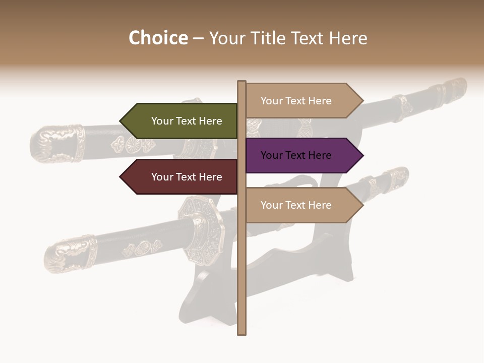 Fighting Antique Backsword PowerPoint Template